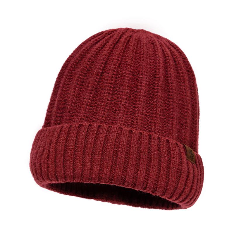 Hat Men's Autumn Winter Warm Cold-Proof Knitted Hat Women Ear Protection Hat Big Head Wool Hat