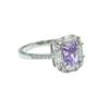 Gessen Jewelry Luxury Diamond Inlaid Rectangular Ring