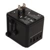 Travel Adapter Black Universal Adapter with 3 USB 1 Type C Safety Protection International Adapter
