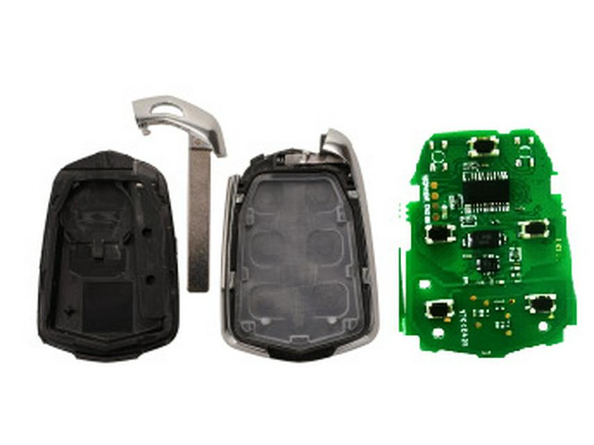 Compatible with KDLK Shield-Shaped 5-Button 315MHz 46 Chip Smart Remote Key.
