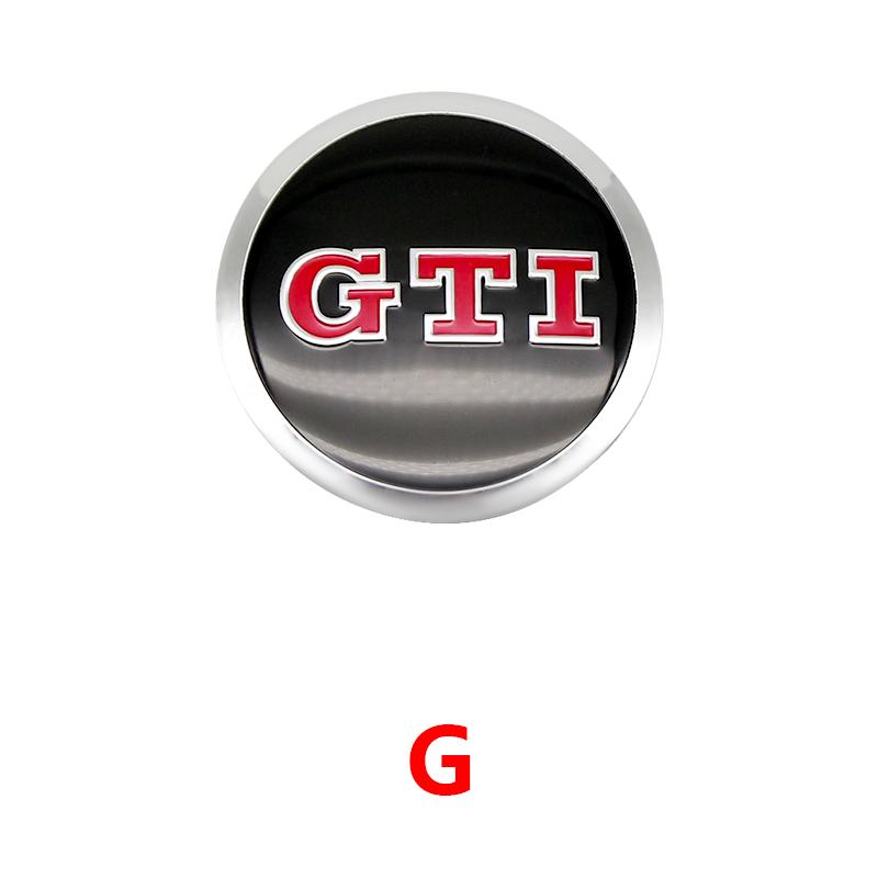 W134W1334Pcs For Volkswagen R-Line R GTI Polo Passat T5 Golf Scirocco 56mm Car Wheel Stickers Center Hub Cap Car Emblem Badge Decal