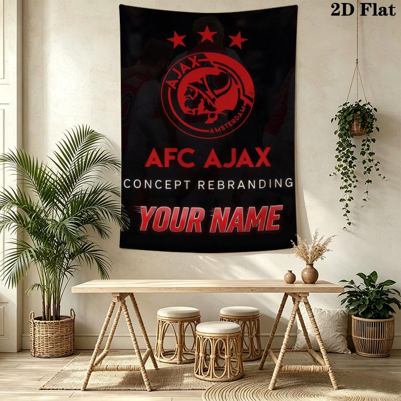 Afc Ajax Wall Hanging Printed Fabric Blanket Decorative Tapestries for Bedroom Living Room Home Decor