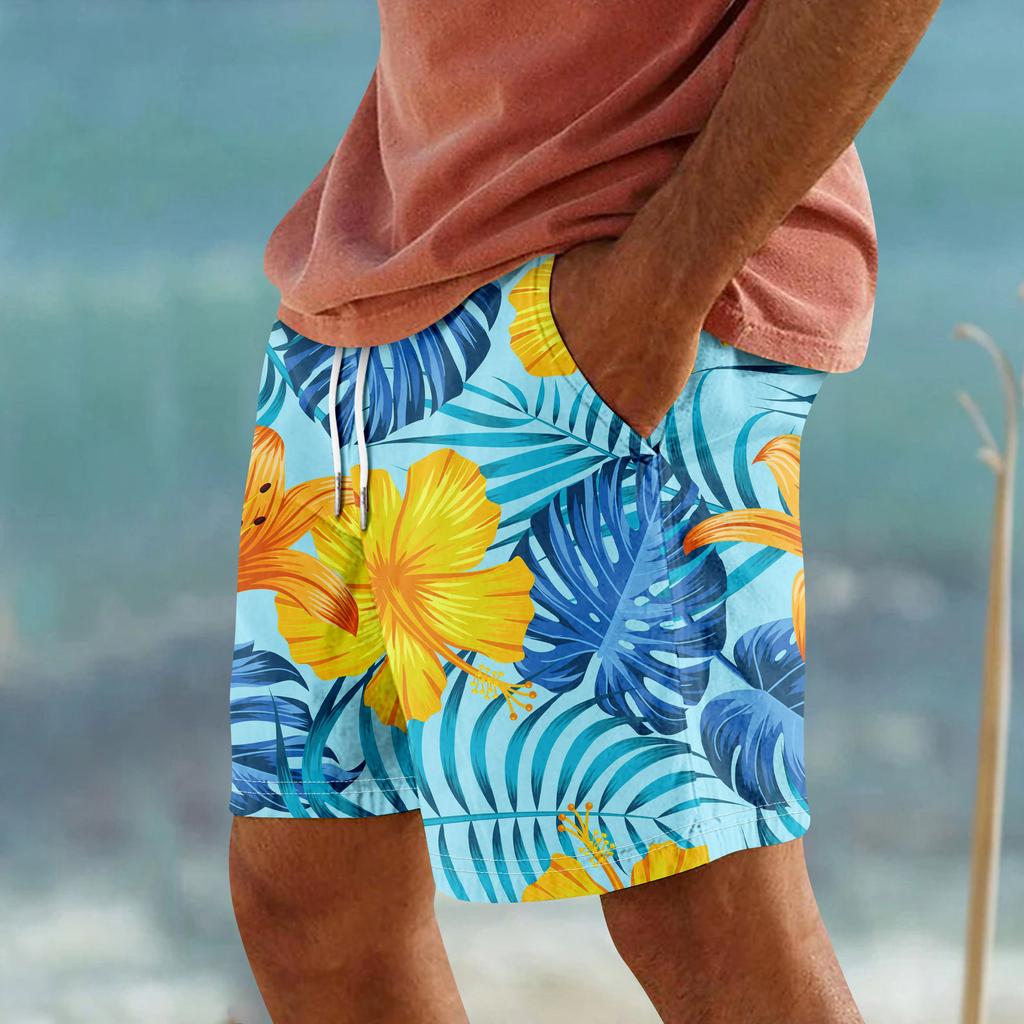 Herre Sport Bomull Lin Casual Løse Shorts Casual Lomme Joggeshorts Bukser