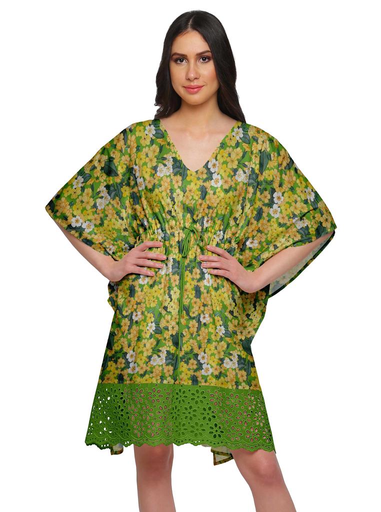Moomaya Short Caftan Cover Up Dress Printed Women Kaftan Beachwear Cover Up