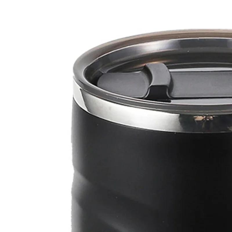 Stainless Steel Insulated Coffee Mug with Sliding Lid Vacuum Travel Mug with Handle Camping Tea Flask for Hot Cold Drinks
