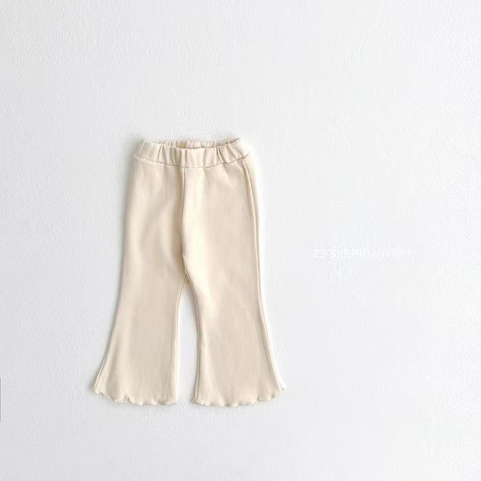 Schlaghosen im koreanischen Stil für Babymädchen - Modische Rüschenkante, Freizeitkleidung für Frühling, Sommer und Herbst