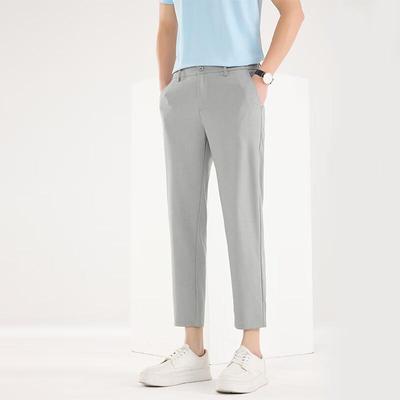 Men's Casual Elastic Waist Cropped Pants