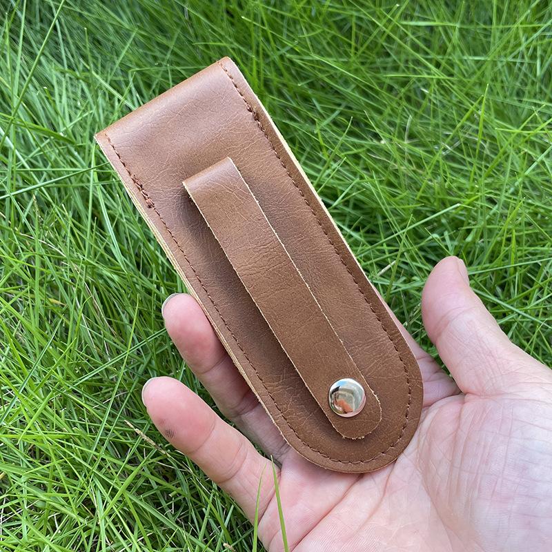 PU Leather Universal Folding Knife Sheath Family Portable Camping Knife Pocket Knife Sheath Storage Tool Bag