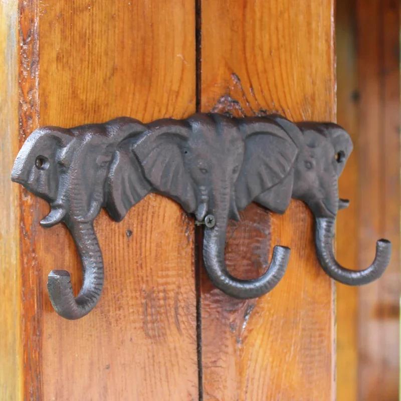 Originality Key Hook Stereoscopic Wall Hanging Elephant Decorative Hook Hanging Clothes Hooks On Hats Home Storage