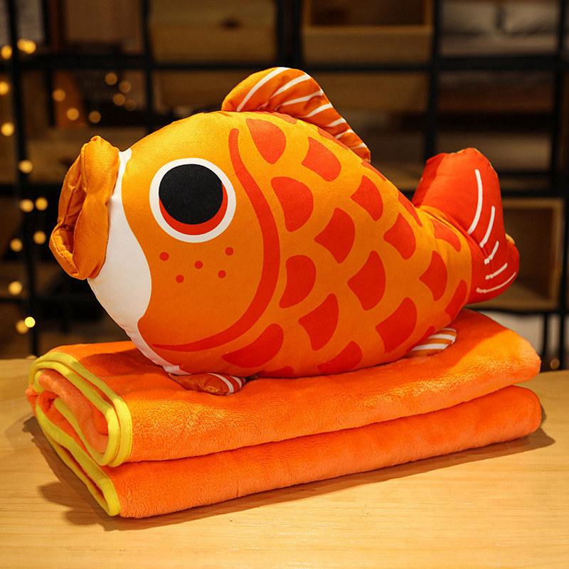 

Creative Koi Fish Hand Warmer Pillow Plush Toy Home Sofa Pillow Cushion Office Nap Air Conditioning Blanket 30cm (0.3kg)