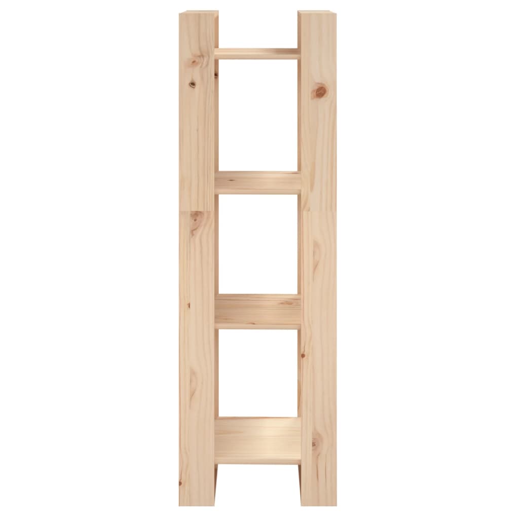 Vidaxl Bookshelf/Room Divider, 41X35X125 Cm, Solid Pine Wood