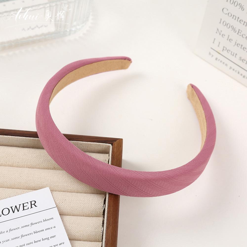 Korean Style Wide Brim Headband: Summer Solid Color Hair Accessory for Women