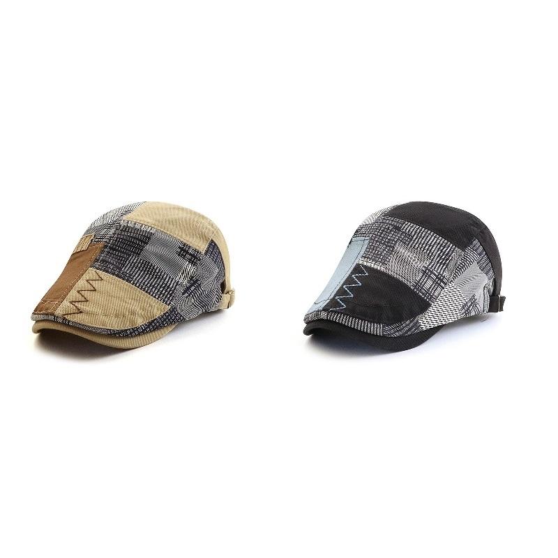 Men Beret Hat Cotton Buckle Adjustable Newsboy Hats Cabbie Gatsby Cap