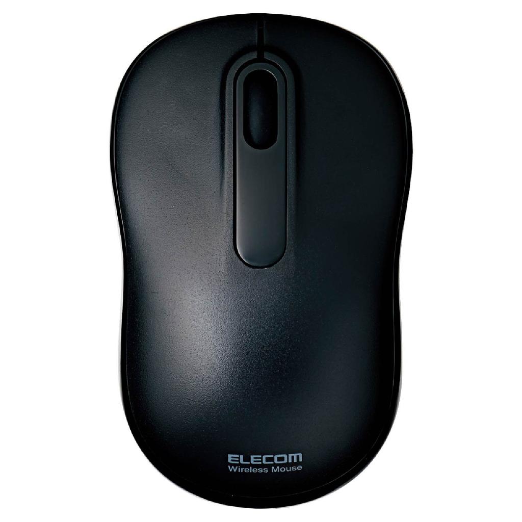 ELECOM Wireless Mouse (Receiver Included), Medium Size, Optical, Black, M-HC01DRBK
