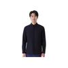 Anta Champion All-Weather Series Solid Color Button-Down Collar Comfortable Breathable Versatile Long Sleeve Shirt Men shirts Basic-Black 152510104-4