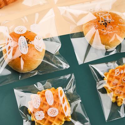50 Teile/beutel Cartoon Transparent Brot Tasche Gute Abdichtung Nicht-stick Öldicht Wasserdicht Gebäck Verpackung Tasche Bäckerei Versorgung