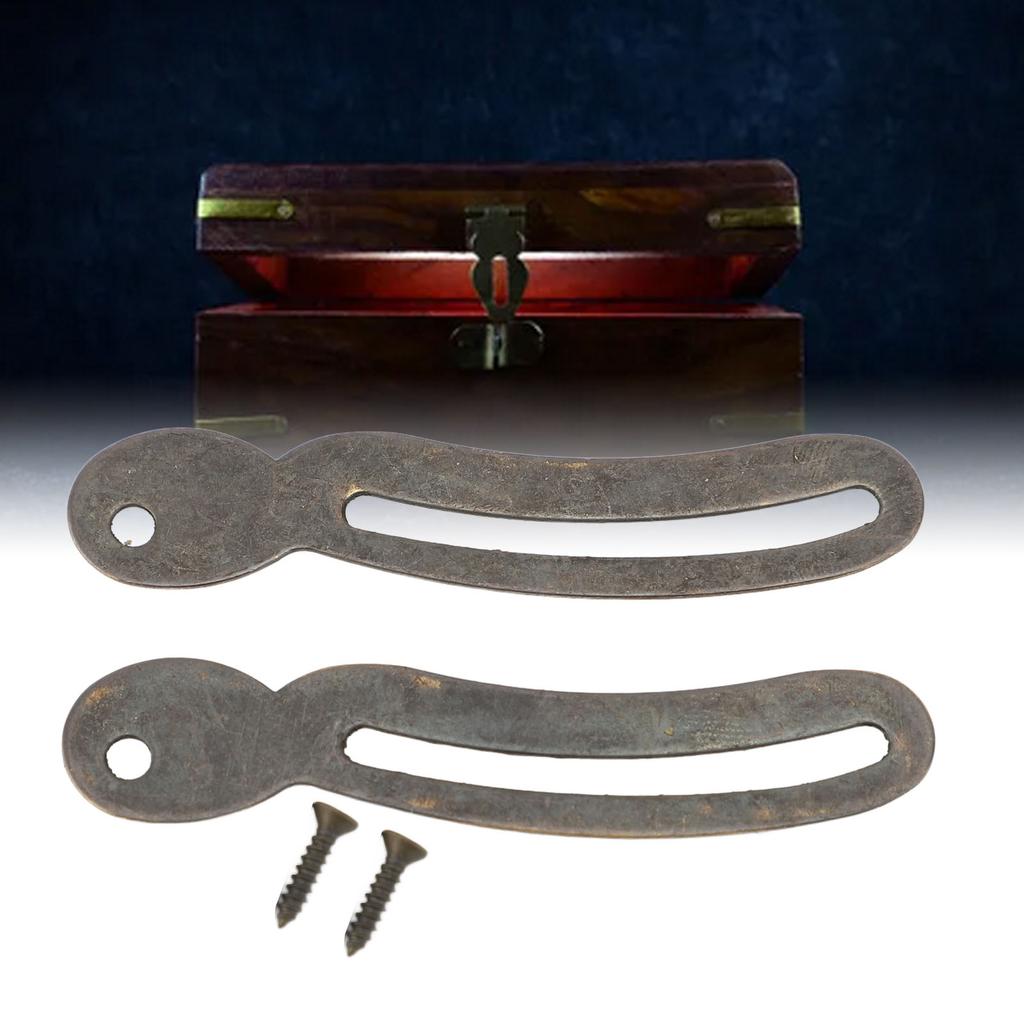10 Set Lid Support Hinge Copper Vintage Lid Stay Safe Hinge for Cabinet Jewelry Box Shelf