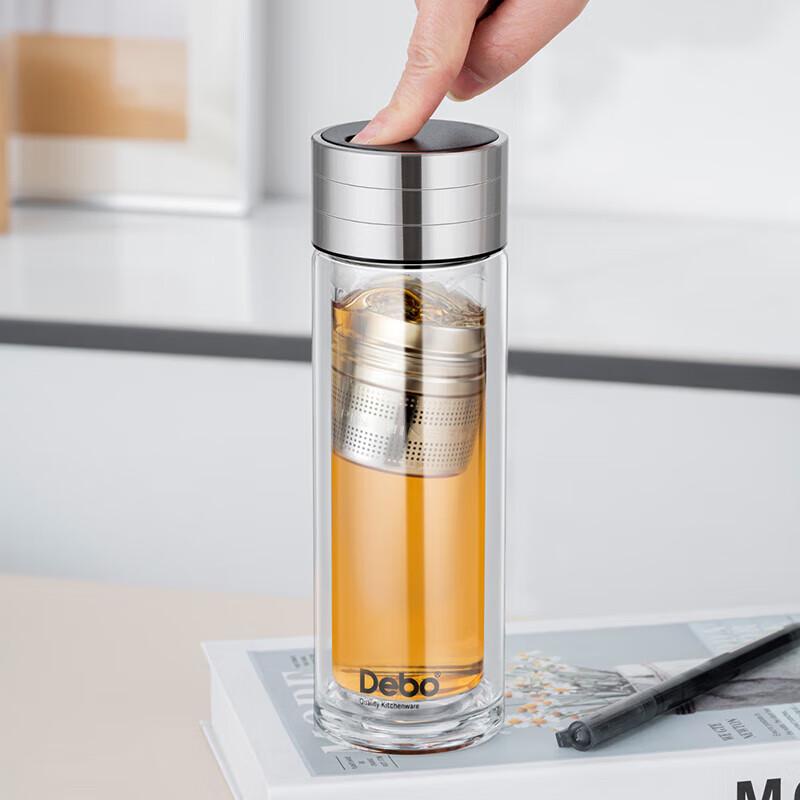 Debo Bergmans Magnetic Double-Layer Glass Tea Infuser Cup