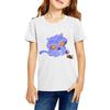 Fashionable Round Neck Short Sleeve Work Clothes Printed Tops For KID Summer Tops