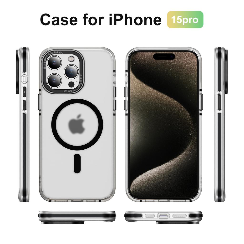 Korean Niche for Apple 17 Phone Case Transparent PC+PTFE Wear-resistant Anti Fingerprint Magnetic Suction for IPhone Phone Case