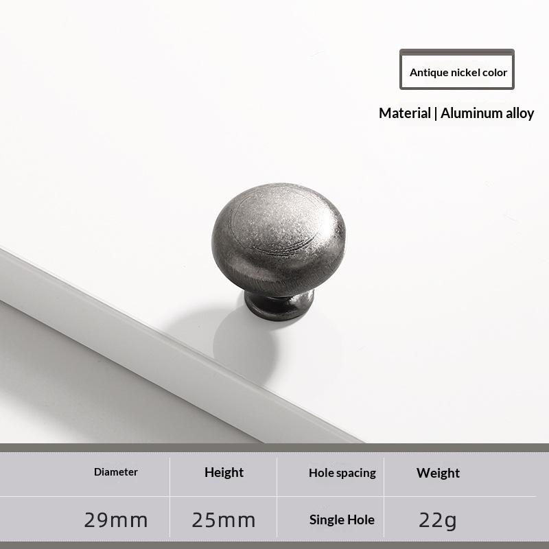 Vintage And Minimalist Antique Nickel Color Copper Brown Furniture Handles Cabinets Drawers Wardrobes Door Handles