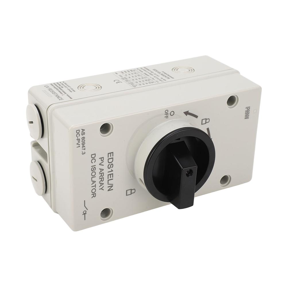 PV DC Isolator Switch 32A IP66 Waterproof Flame Retardant Photovoltaic Quick Disconnect Switch 1000V