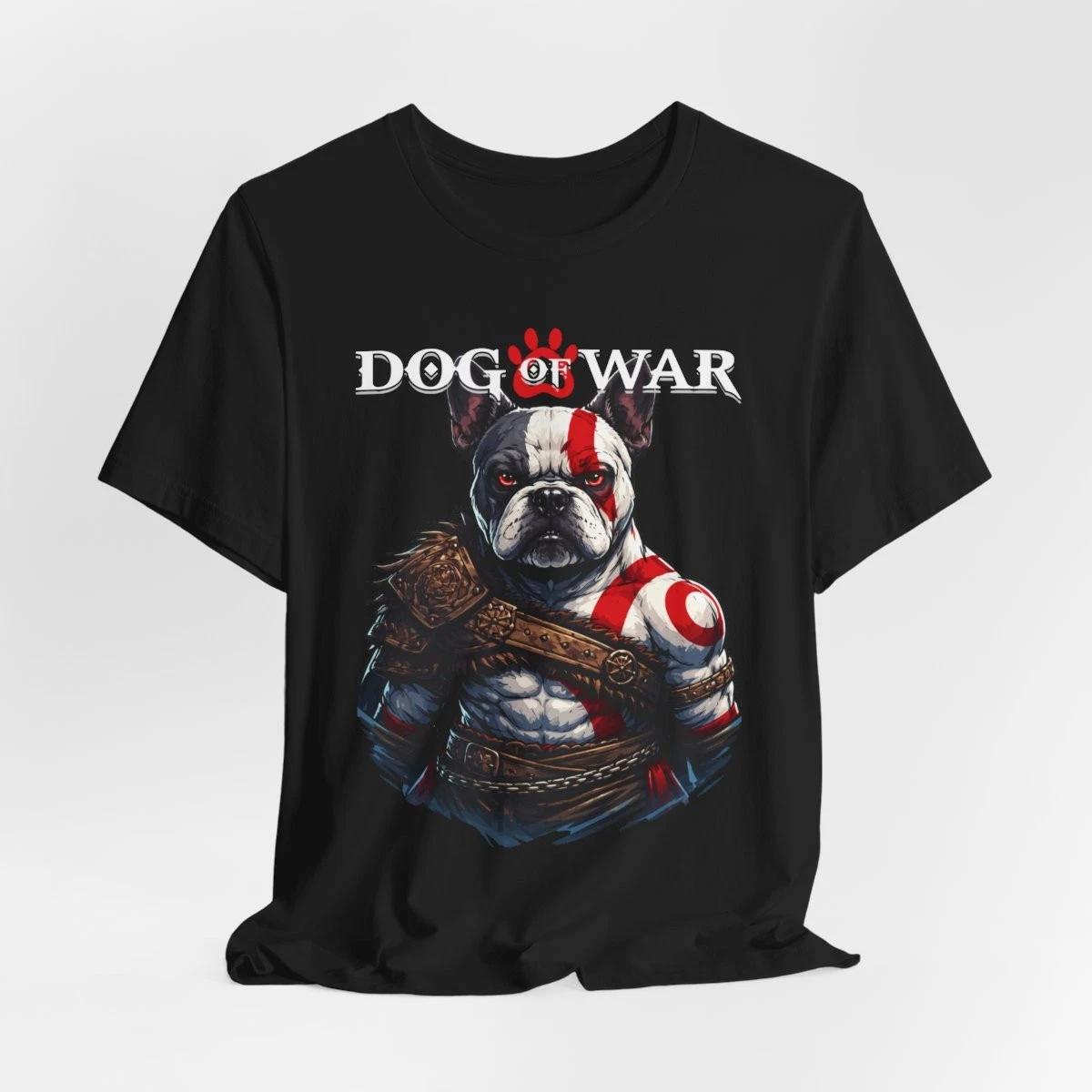 Dog of War Game Gaming Meme Bulldog Parody Gamer Funny Gift Unisex T-Shirt XXXL
