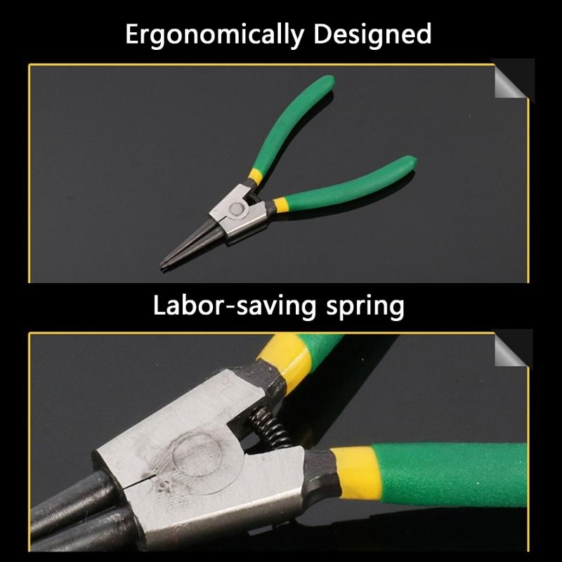 Practical Circlip Pliers Kit with Ergonomic Nonslip Handle Includes Storage Case for Easy Portability and Organization