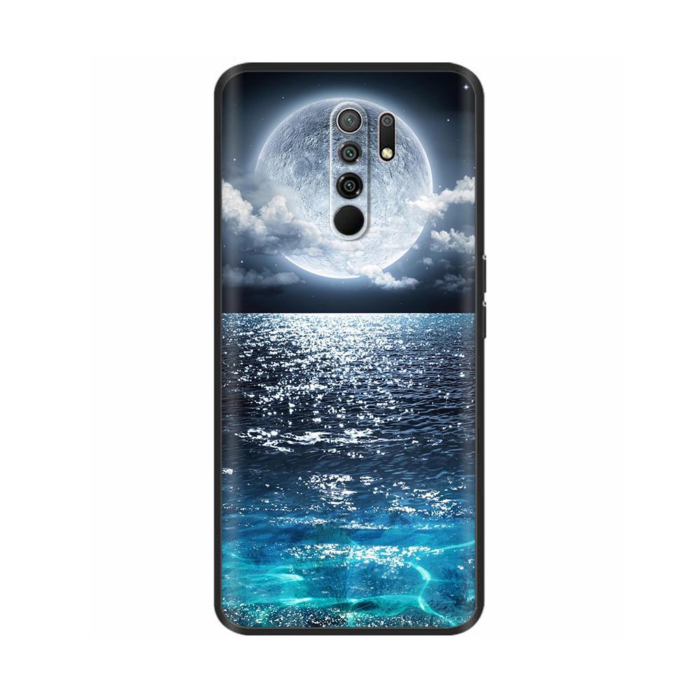 Silicon Case for Xiaomi Redmi 9 Redmi9 Case Back Cover Coque Funda Shell Soft Black TPU Cute Cartoon Phone Bag Bumper Protective