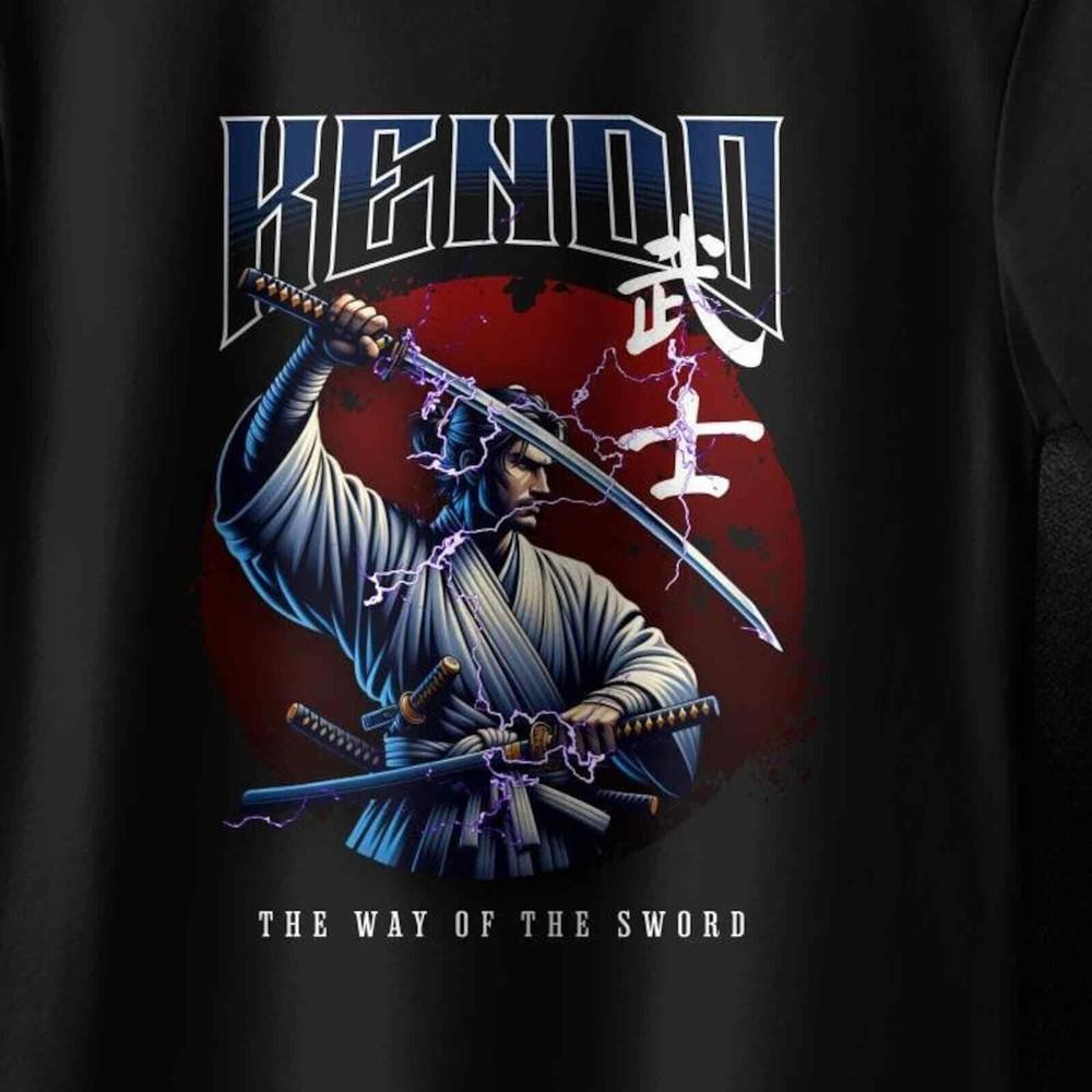 Samurai Kenjutsu Graphic Tee, Retro Style Warrior T-Shirt, Japanese Martial Arts Unisex T-Shirt XL