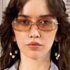 Trendy Y2K Rectangle Sunglasses Women Men Luxury Brand Designer Futurist Silver Lens Sun Glasses Green Rimless Shade S207