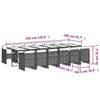 VidaXL 13-piece Garden Dining Set Cushions Black Braided Resin 3210582