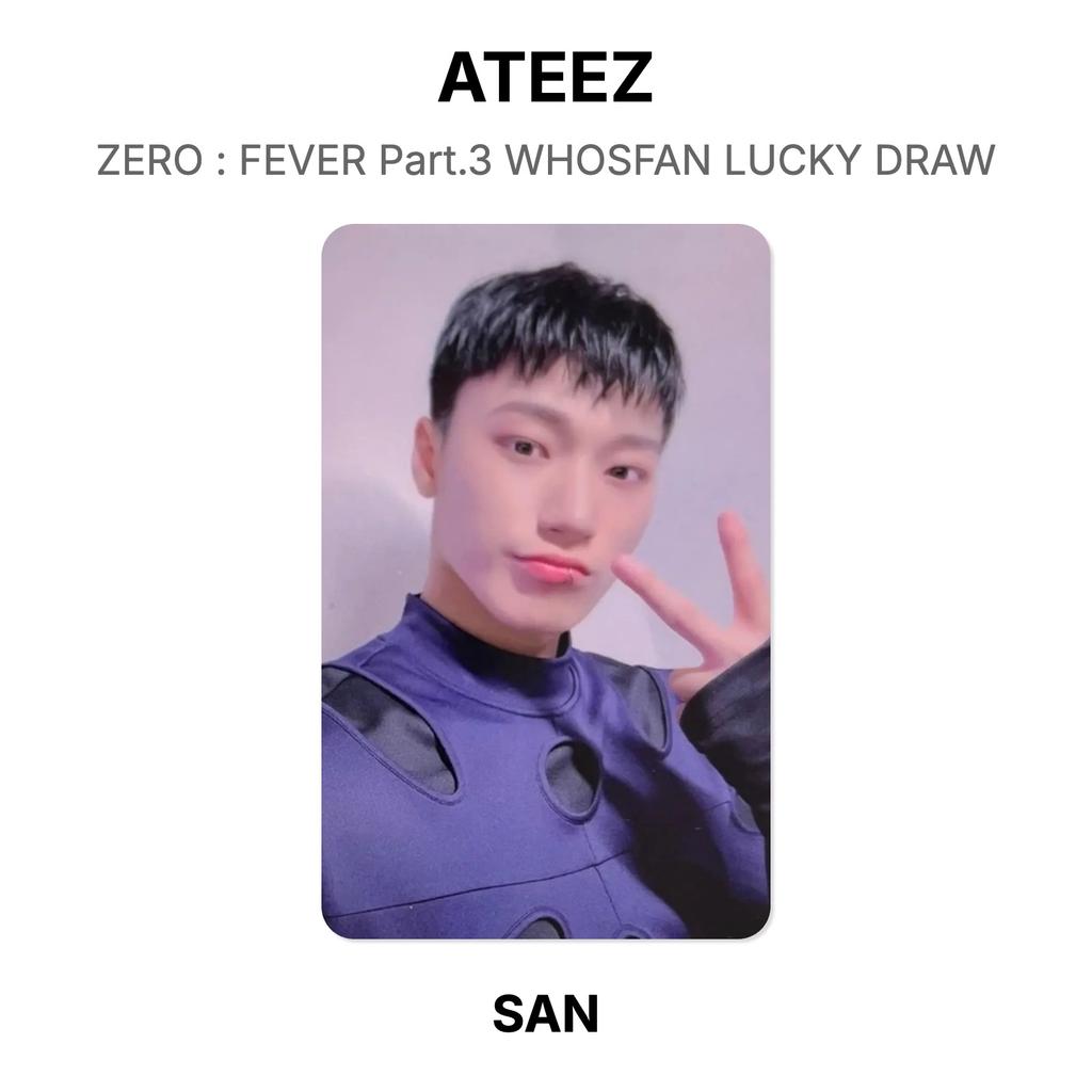ATEEZ ZERO : FEVER Part.3 WHOSFAN LUCKY DRAW Official Photocard
