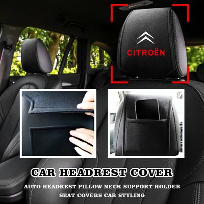 2Pcs Car Neck Pillows Headrest Cover Accessories for Saxo Elysee Zx6r Xsara Picasso Berlingo Sega C2 Aircross C3 C4 C5