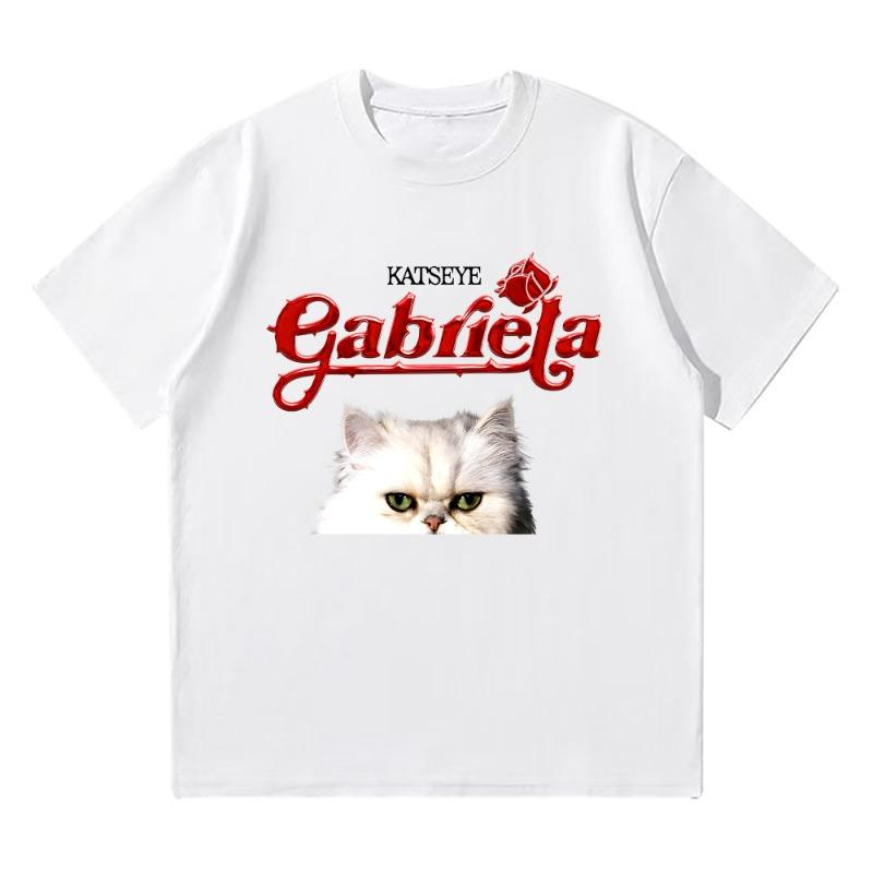Katseye Gabriela 2025 New T Shirt Hip Hop Short Sleeve Kpop Women Streetwear High Quality Comfortable Tees T-shirts