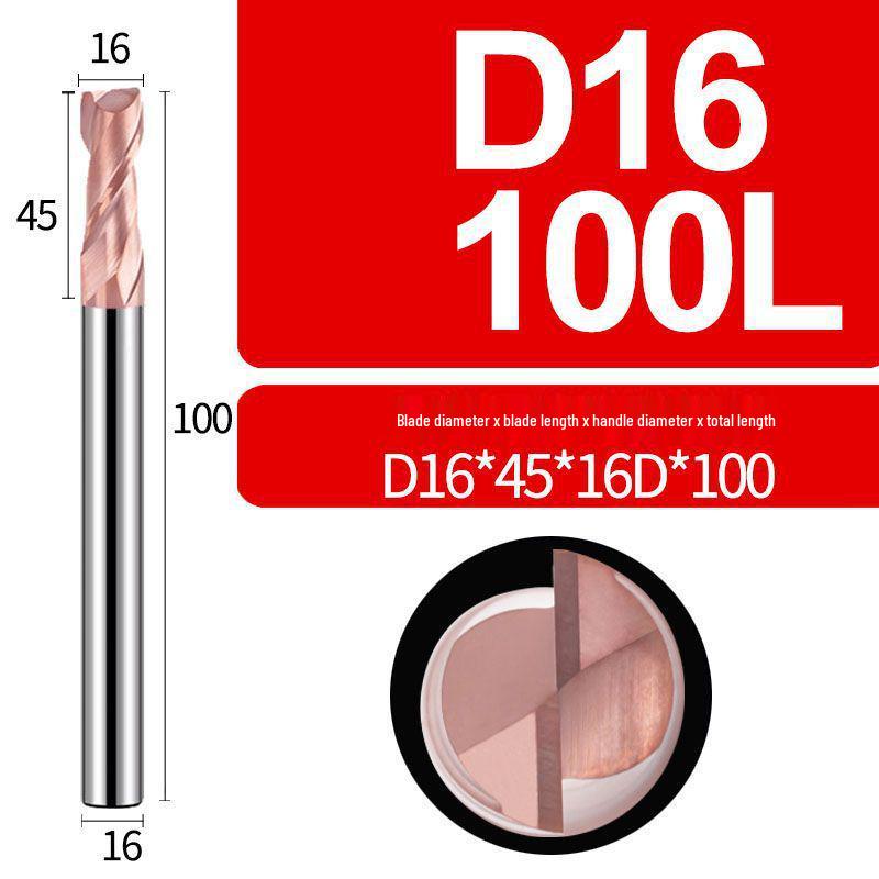 Tungsten Steel 2-Flute Carbide End Mill, 55° Keyway CNC Flat Bottom Cutter