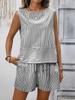 2026 Summer European & American Women's Sleeveless Round Neck Vest & Shorts Casual Fashion Two-Piece Set