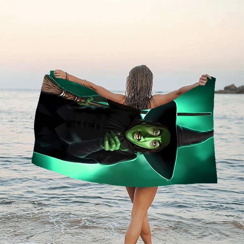 1pc The Wizard of Oz1 Beach Towel, Beach and Seaside Swimming Pool Equipment, Fashion Pattern, Rectangular, Travel Essentials