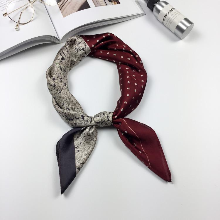 Small Silk Scarf Women'S Season Small Square Scarf Summer Scarf Versatile Fashion Decoration Professional Small Scarf Tide