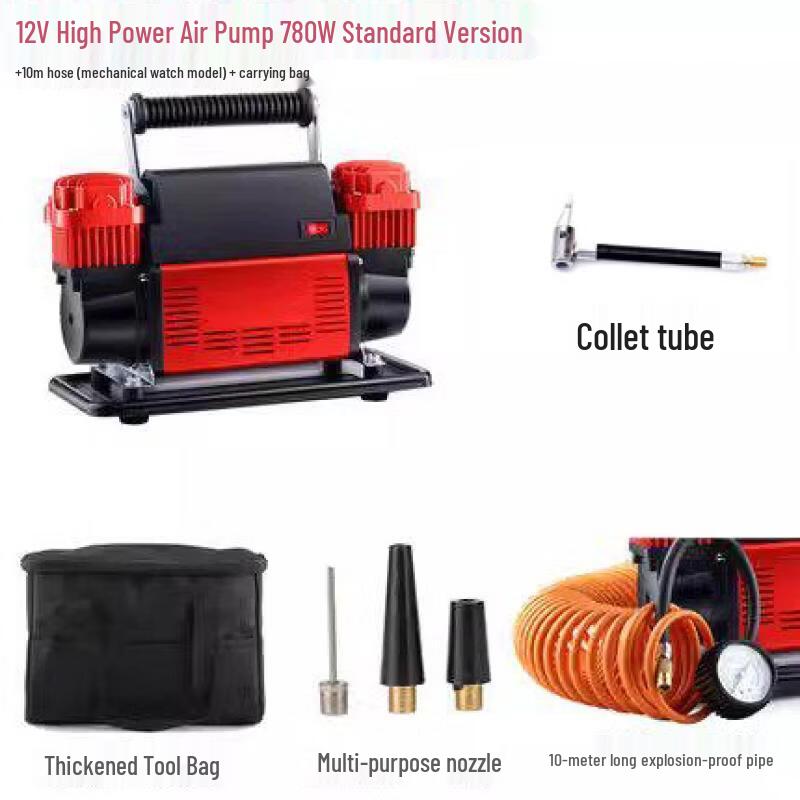 YunDuo 12V Dual Cylinder High Power Car Air Pump