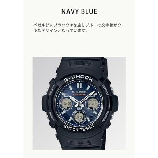 Casio Wristwatch G-Shock Radio Solar AWG-M100SB-2AJF Black