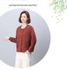 Women's Petite Loose Casual Round Neck Jacket for Middle-Aged & Elderly - Spring 2025