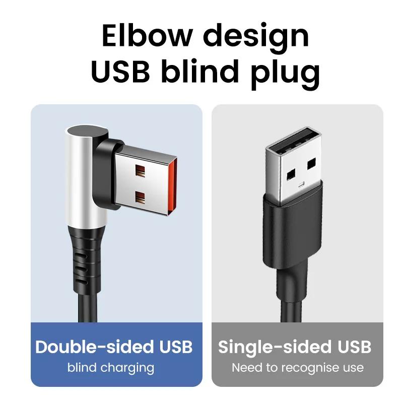90 Elbow Spring Retractable 0.35-1.6M 6A Fast Charging USB C Cable USB-C to USB-C PD 3.0 for iPhone 15 Pro/Android/Samsung