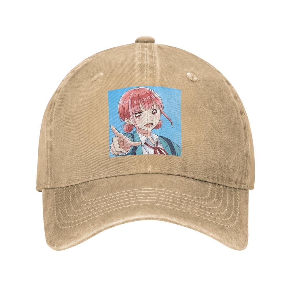 Blue Box Hina Chono Anime Washed Denim Cap Casual Baseball Caps Adjustable Hat Summer Unisex Baseball Hats