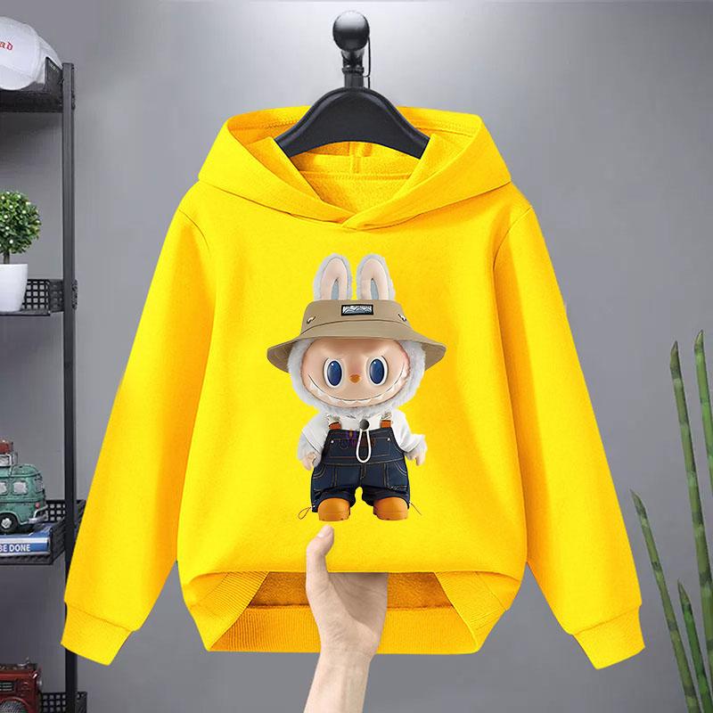 Barnehettegenser Ny Trendy Labubu Barn Søt Tegneserie Casual Daglig Hettegenser 100-160cm Gutter Jenter