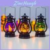 Vintage Halloween Led Lantern Lights Featuring Spooky Witches And Bats For Festive Parties