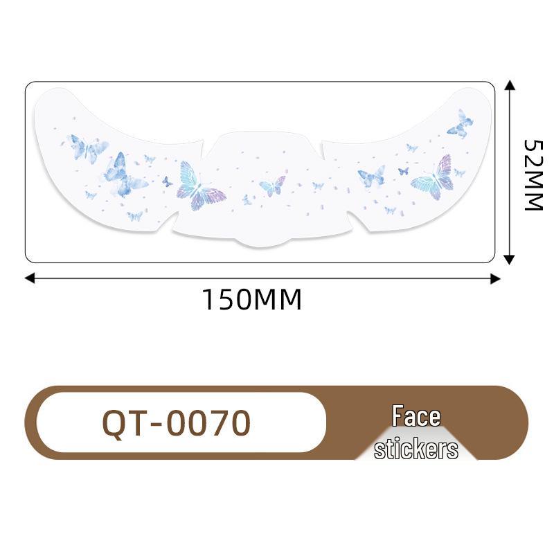 Christmas Butterfly & Flower Face Tattoo Stickers - Fresh European Style Freckle Designs for Parties