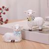1Pair  Animal Sheep Figurine Dollhouse Mini Ornaments Statue Lamb Toys Fairy Garden Home Decor Terrarium Statues Accessories