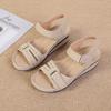 Large Size New Casual Open-toed Velcro Medium Heel Women's Wedge Heel Women's Sandals