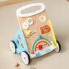 Multifunctional Wooden Baby Walker with Educational Busy Board and Piano